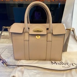 Mulberry New Small Bayswater in Rosewater Natural Grain